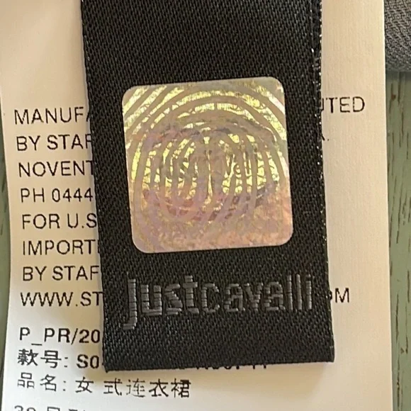 Just Cavalli sleeveless black/white & floral dress - size 38/8 - NWT - Picture 11 of 15